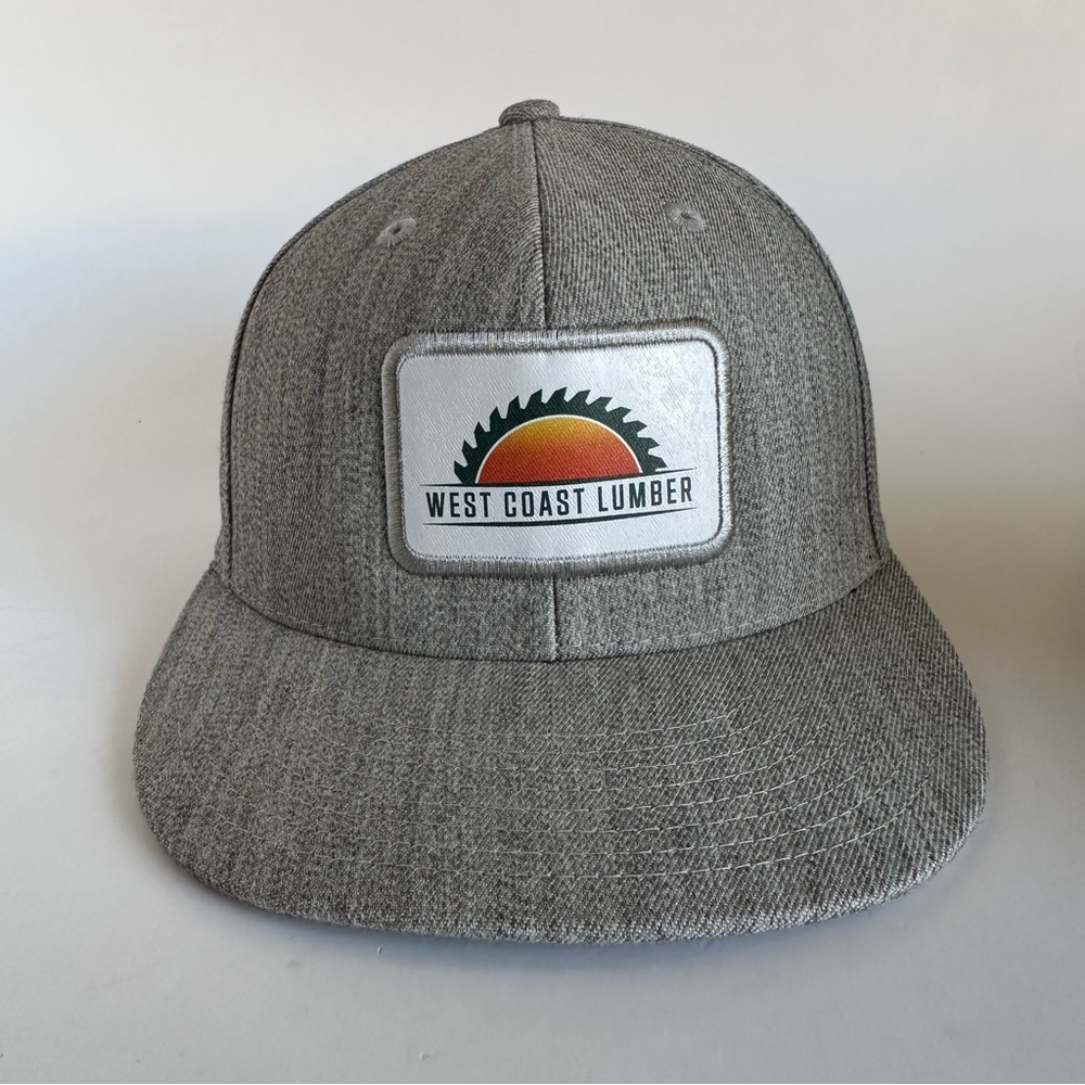 West Coast Lumber Baseball Hat Men's 210Fitted Size 7 1/4 - 7 5/8 Gray Cap EUC